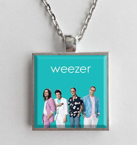 Weezer -  Teal Album - Album Cover Art Pendant Necklace - Hollee