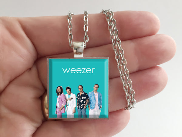 Weezer -  Teal Album - Album Cover Art Pendant Necklace - Hollee