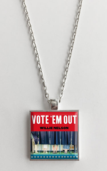 Willie Nelson - Vote 'Em Out - Album Cover Art Pendant Necklace - Hollee